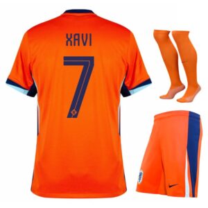 Maillot Kit Enfant Pays Bas Domicile 2024 2025 Xavi