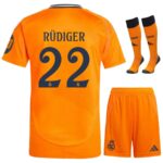 Maillot Kit Enfant Real Madrid Exterieur 2024 2025 Ru00fcdiger