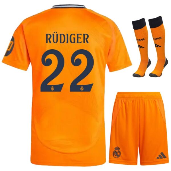 Maillot Kit Enfant Real Madrid Exterieur 2024 2025 Ru00fcdiger