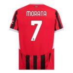 Maillot Kit Enfant Milan AC Domicile 2024 2025 Morata Blanc